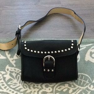 Studded black leather fanny pack (can bundle)